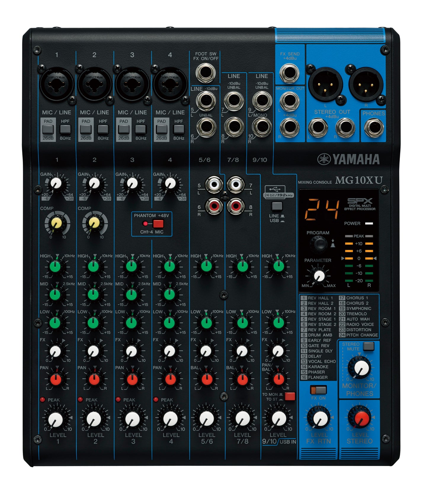 Yamaha MG10XU 10 Channel Audio Mixer
